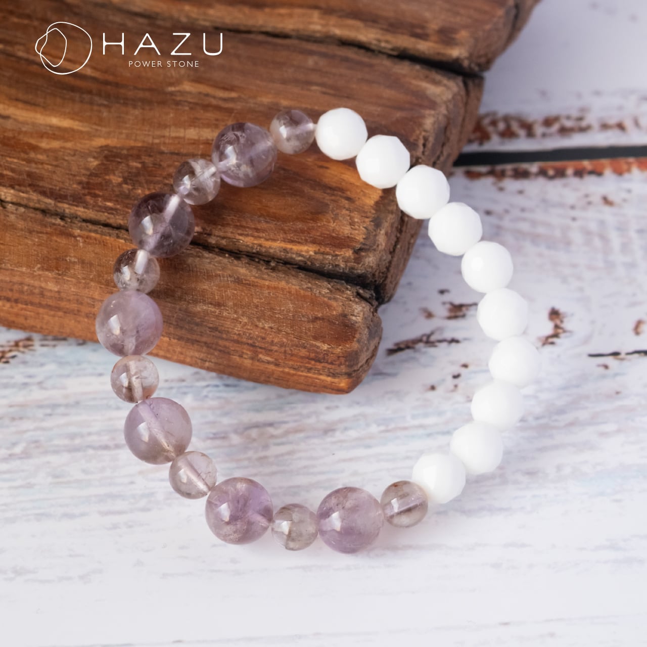 SALE☆愛情と魔除けのふんわりアメジスト［ホワイトガーデンアメジスト