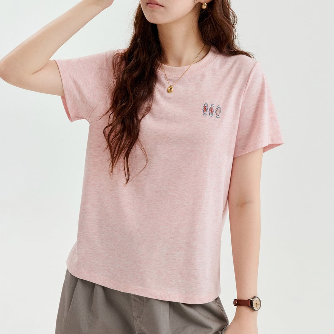 embroidered short sleeve tshirt
