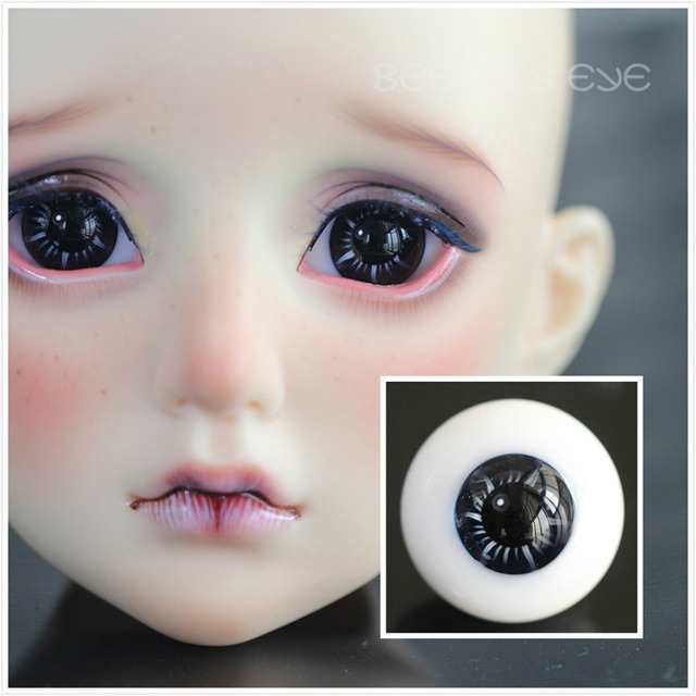 ドール用グラスアイ eye ブラック パール CT-01 16mm/18mmサイズ人形用 球体関節人形用/Dolly Planet 