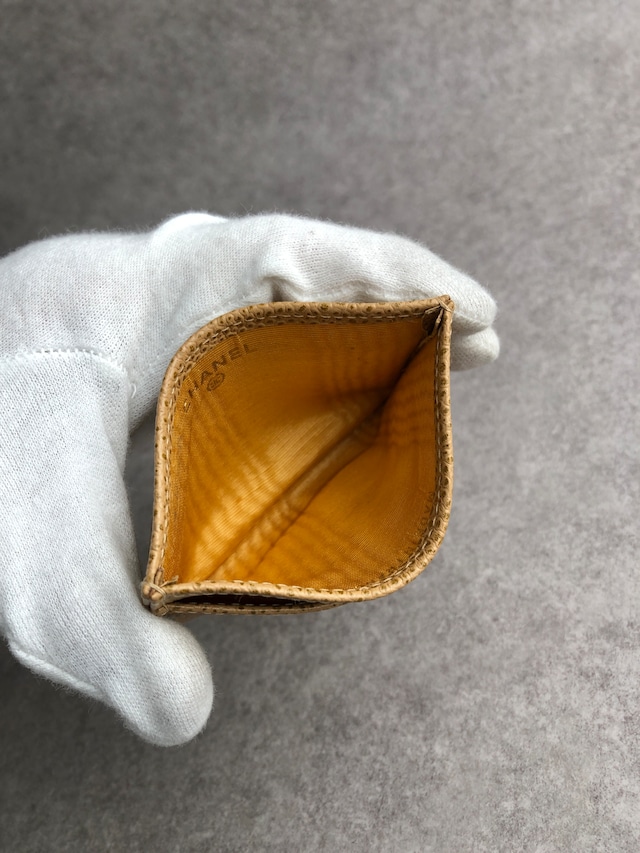 CHANEL シャネル カードケース ベージュ ココマーク レザー vintage ヴィンテージ オールド 7hjrah