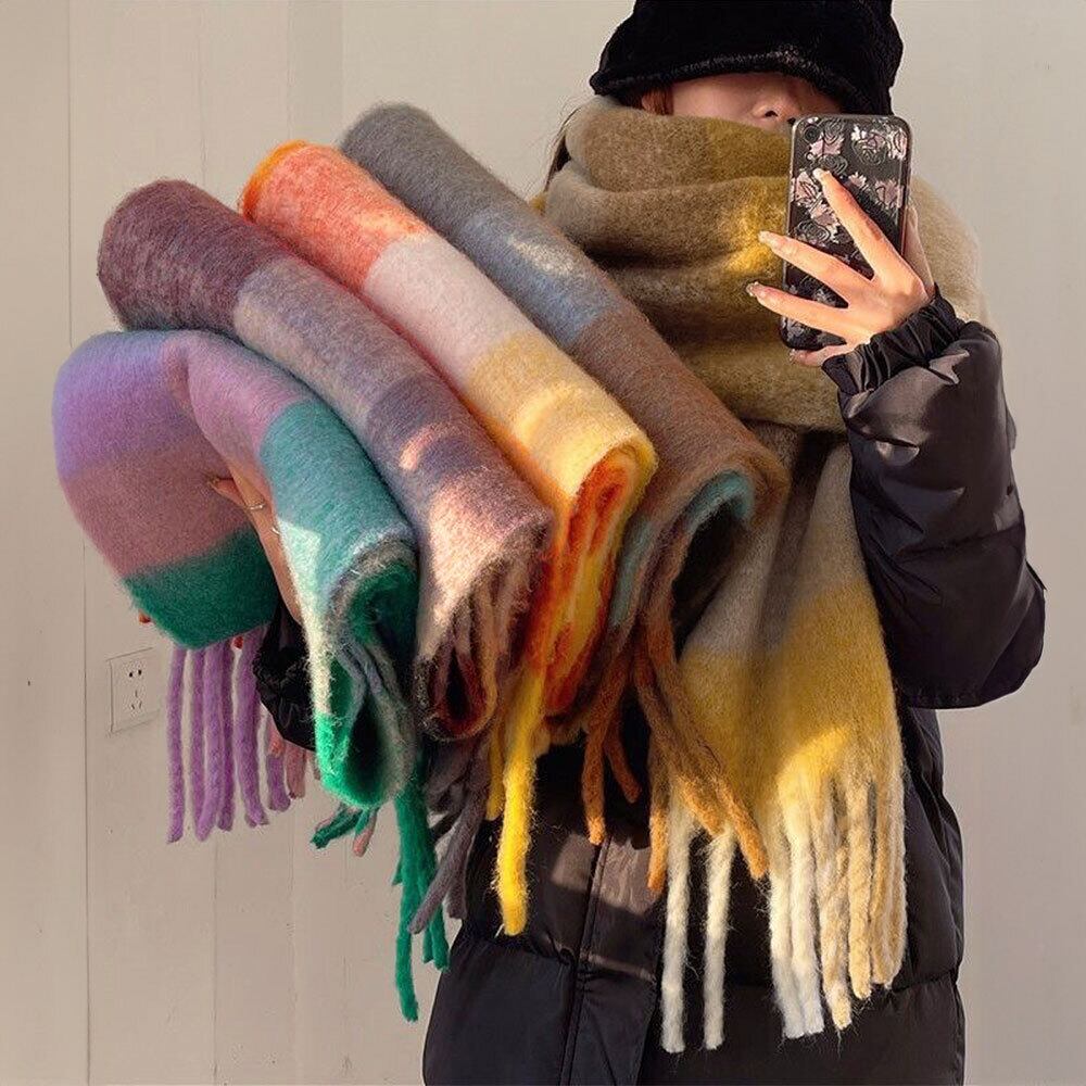 カシミヤ風 マフラー レディース 大判 秋冬 防寒 保温 おしゃれ 大人 かわいい きれいめ フェミニン チェック柄 ストール 大人可愛い 大人女子