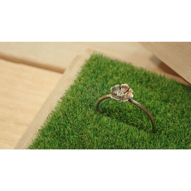 【受注生産】K10 ハーキマークォーツリング herkimer quartz ring