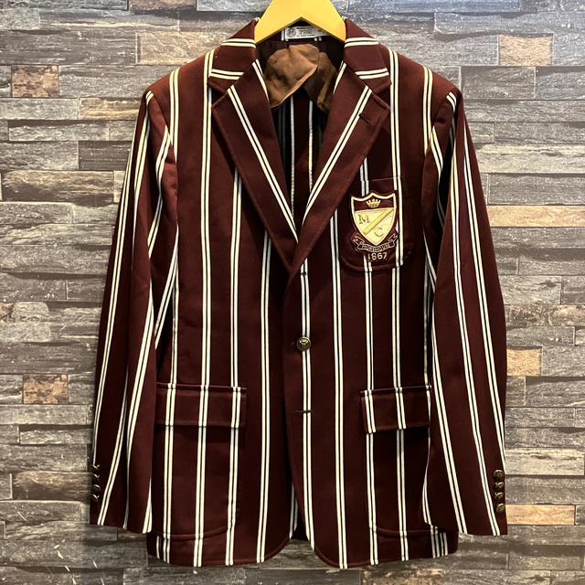 RALPH LAUREN EMBLEM STRIPE JACKET ITALY製