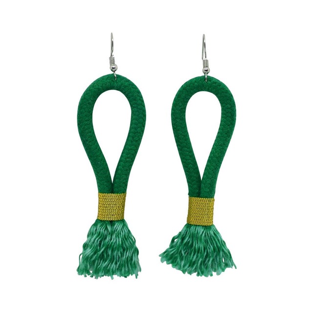 Lockdown Earrings (Emerald Green) ロックダウンピアス （エメラルドグリーン）