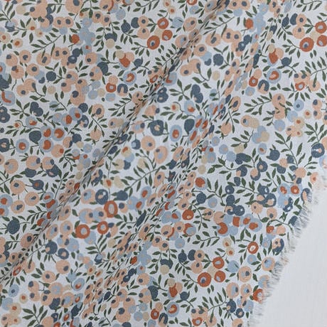 ◆輸入 リバティ LIBERTY タナローン Wiltshire Bud X ウィルトシャーバッド アプリコット&オリーブ 約130×50cm