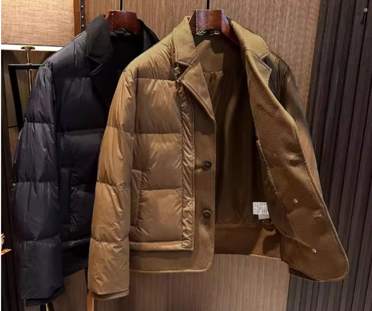 【軽暖端正】軽量テーラードダウンジャケット