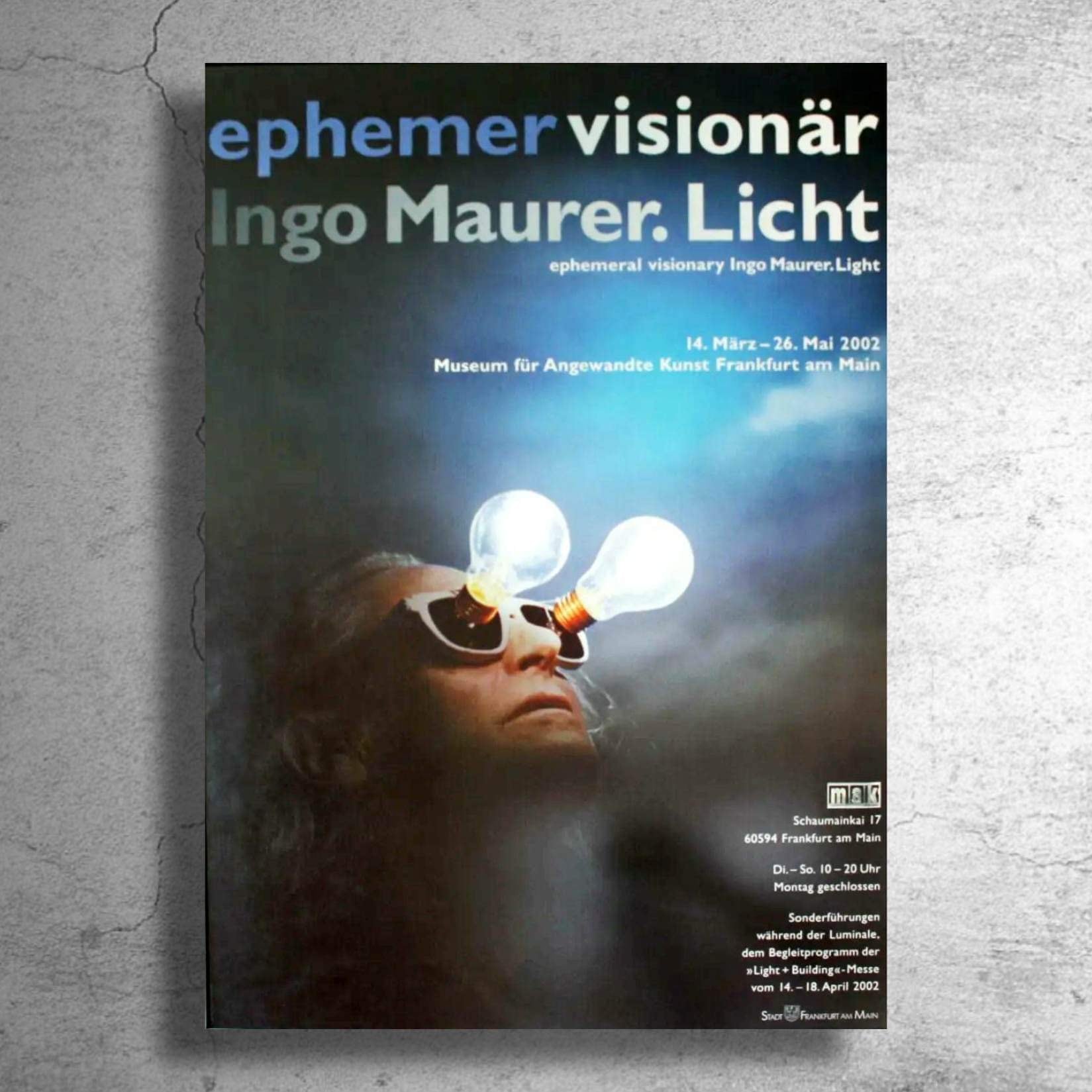 ドイツの照明デザイナー『インゴ・マウラー』2002年展示告知ポスター