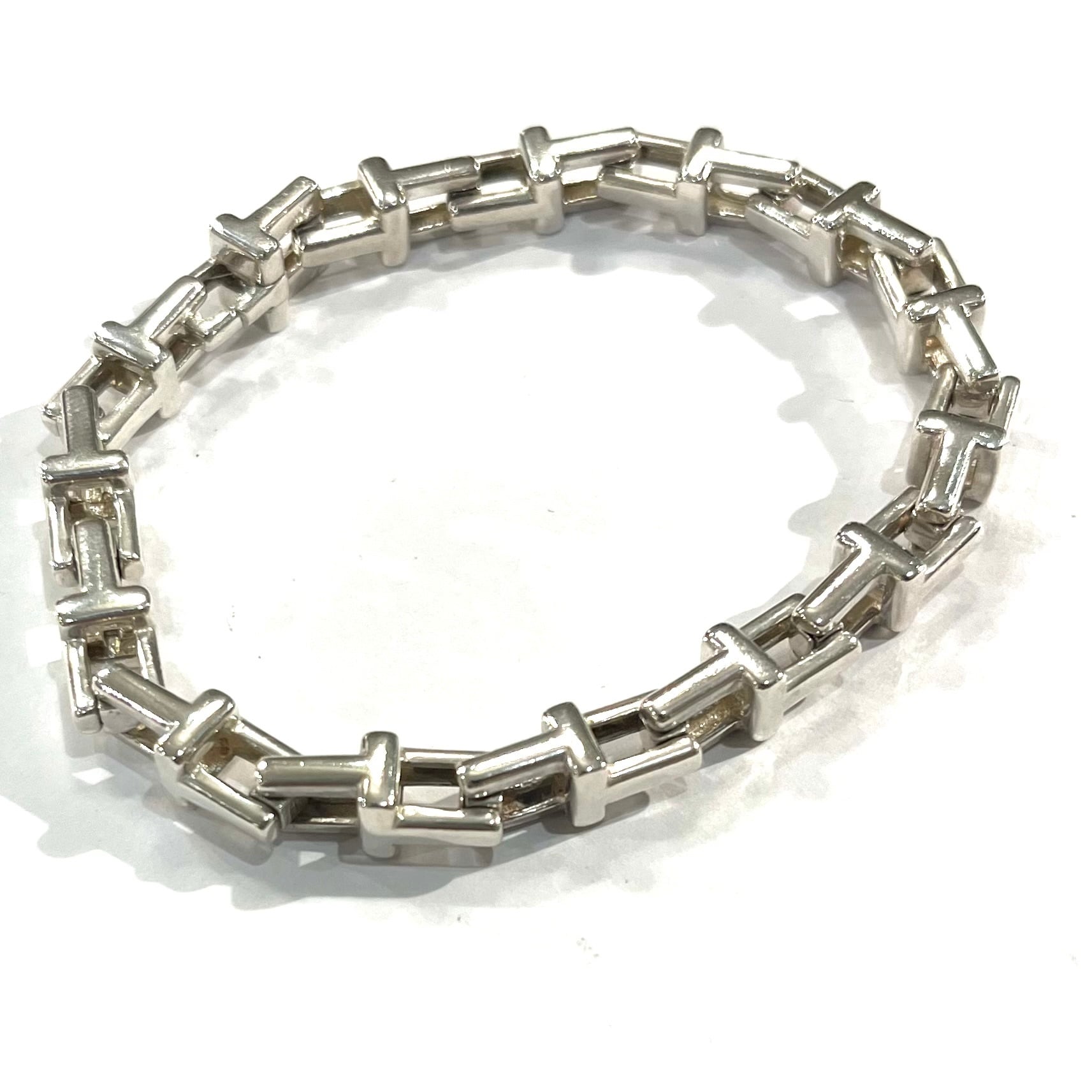 激レア【TIFFANY&CO. 】2616 ボリューム 重厚感Tモチーフ リンク