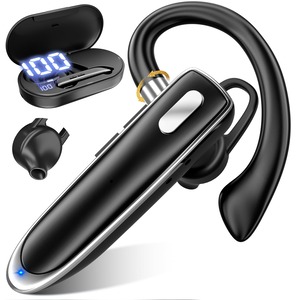 【在庫処分】業界革新カナル型 ヘッドセット bluetooth Bluetoothヘッドセット イヤホン 片耳 掛け式 片耳イヤホン bluetooth 最大96時間連続使用 充電ケース付 LEDディスプレイ 左右耳兼用 AAC対応 ハンズフリー通話可 2台同時接続可能 運転/在宅勤務/テレワーク/LINEチャット/zoom会議等に対応