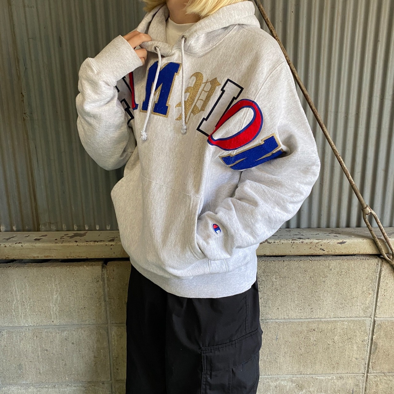 Champion チャンピオン リバースウィーブ ロゴ ワッペン スウェット 