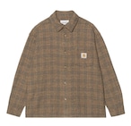 carhartt L/S Bagley Shirt - Bagley Check, Hamilton Brown ロングスリーブバグリーシャツ