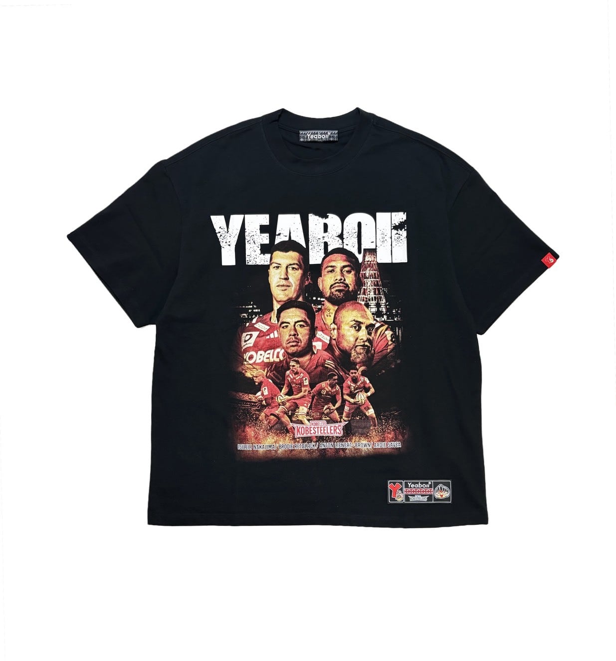 KOBELO STEELERS 応援Tシャツ4枚セット Yeaboii x KOBELCO KOBE STEELERS オリジナルデザインTシャツ