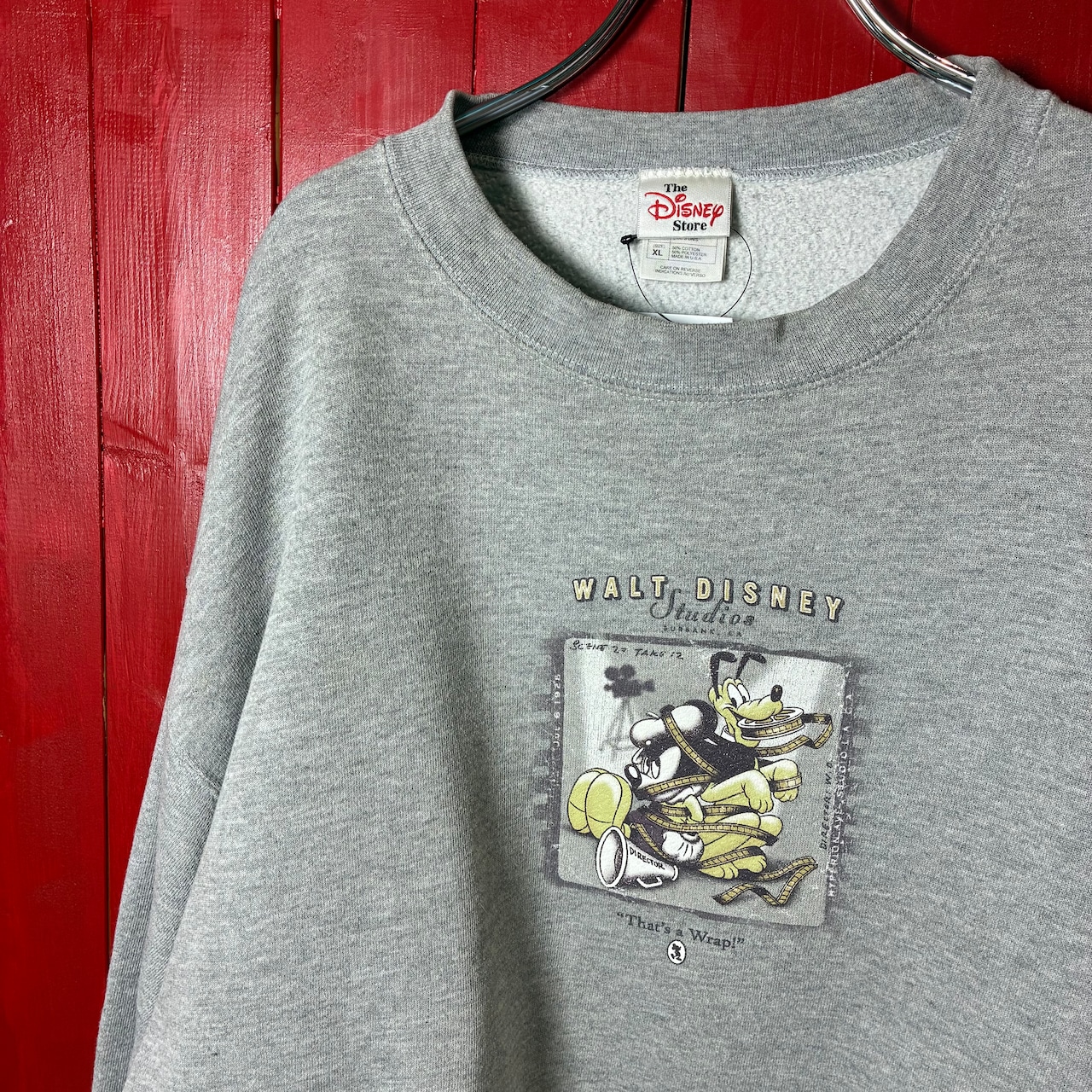 00s Disney Store USA製 WALT DISNEY Studios スウェット グレー