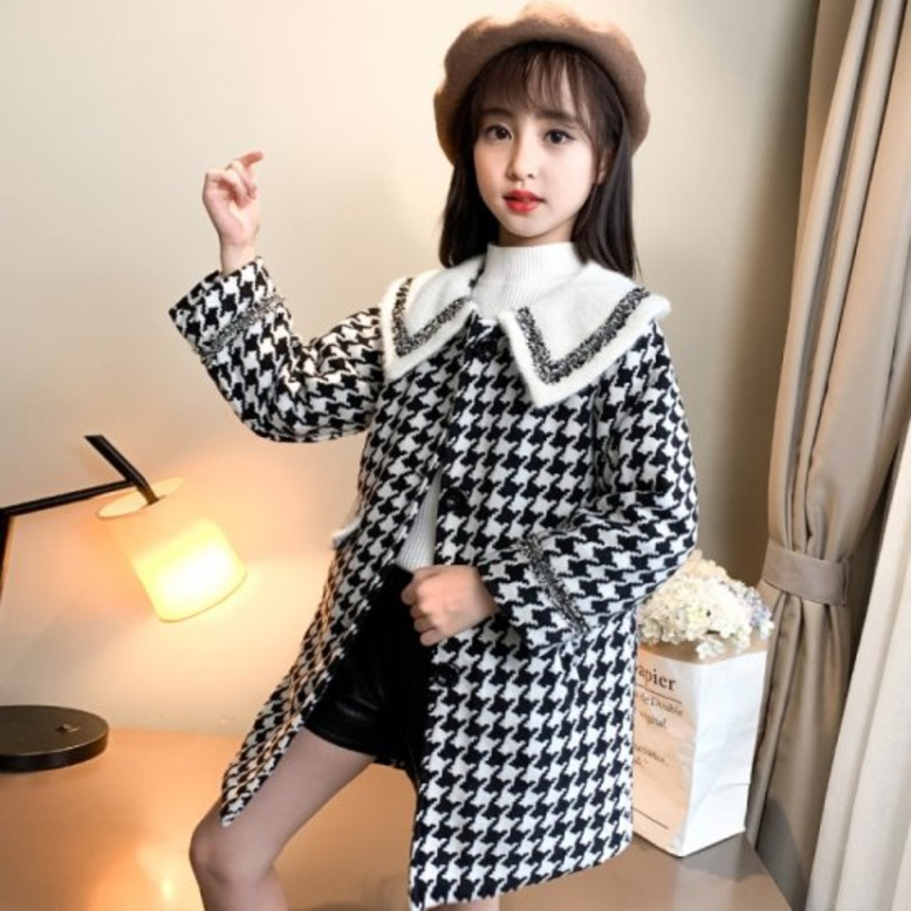 コート ミドル丈コート アウター ストレート シングルプレスト 