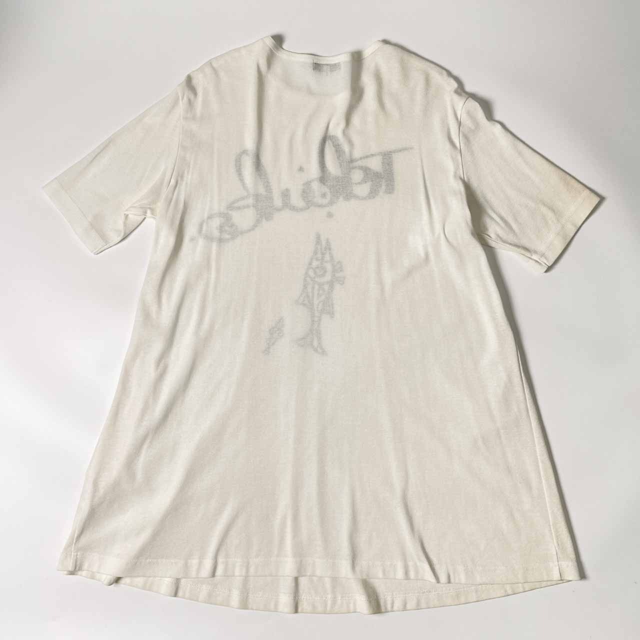 TOKUKO 1er VOL トクコ・プルミエヴォル アートデザイン チュニック丈 半袖 Tシャツ ワンピース 9/ホワイト レディース