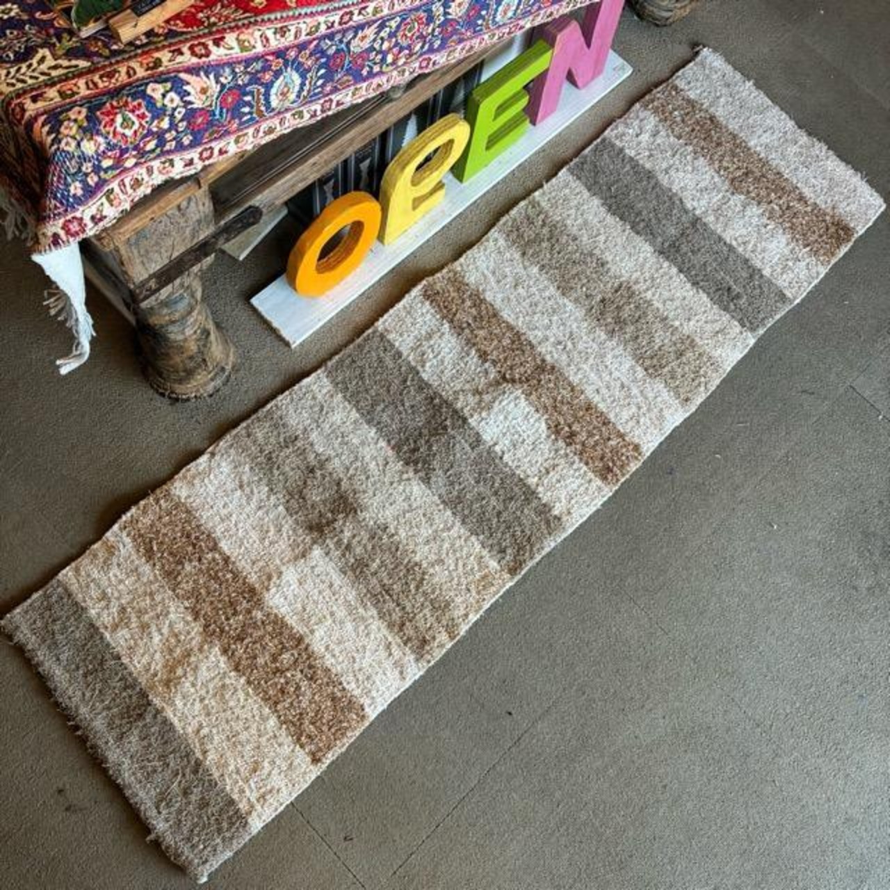 Spain Jalapa rug Long 40×165cm 3color　スペイン　ハラパラグマット　ロング　全3色　ナチュラル　イエロー　マルチ　キッチンマット　丸洗い　アソート