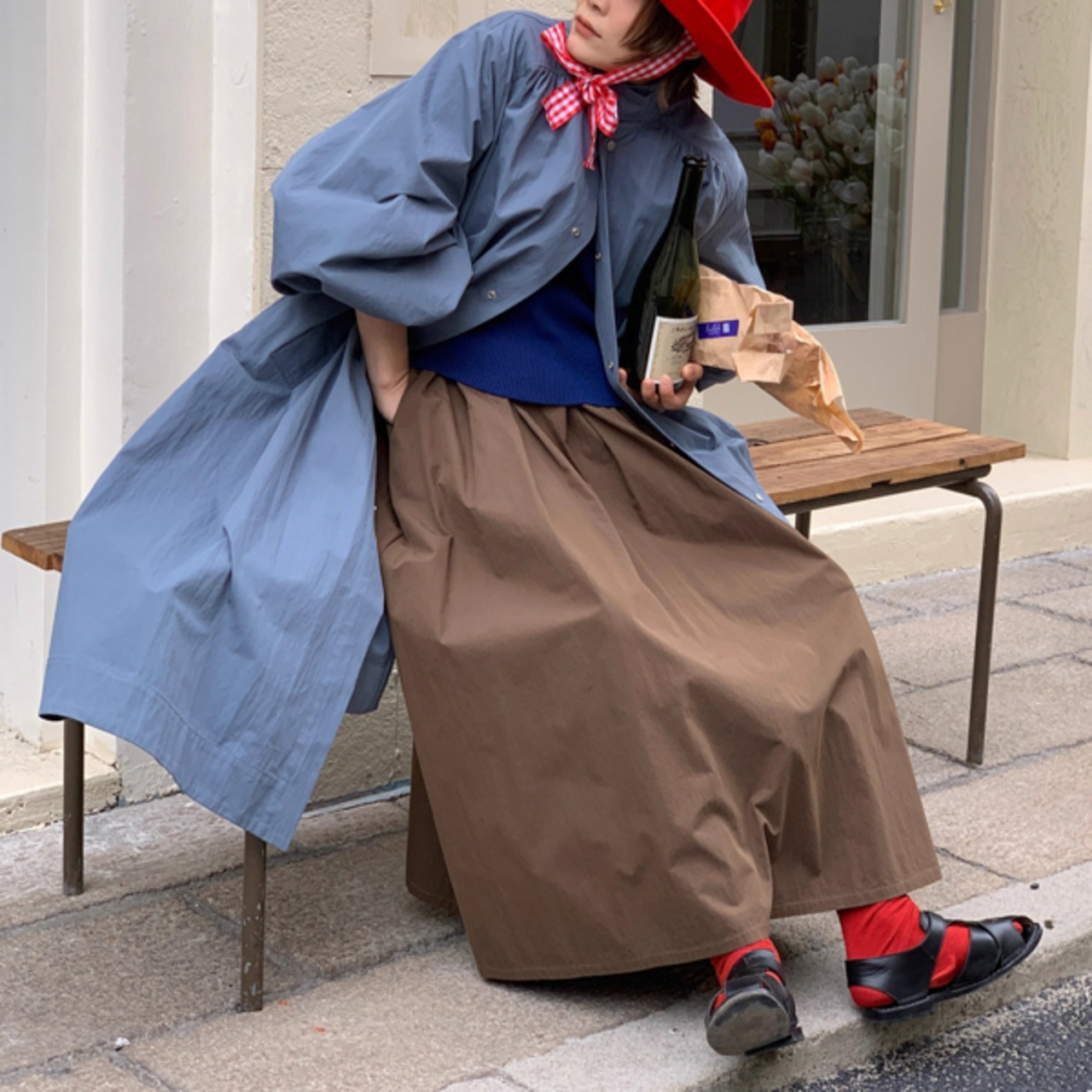 【3color】バルーン袖と初夏の物語ロングコート 《W0156》