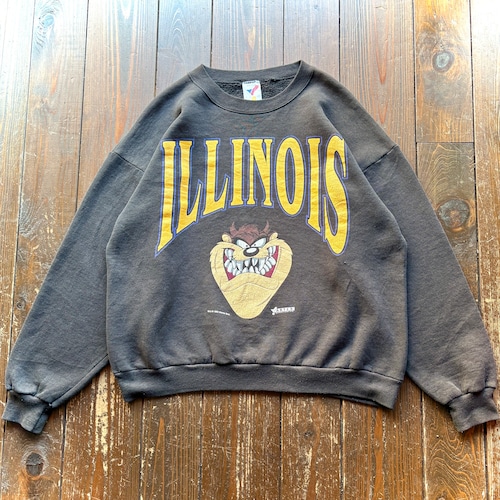 90's LOONEY TUNES 〝 TASMANIAN DEVIL 〟 Print Sweat Shirt Body ARTEX / Size LARGE