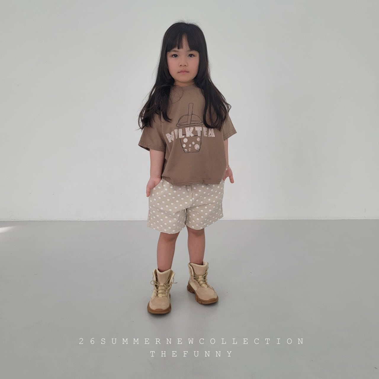 THE FUNNY】ミルクT ブラウン（80~120cm） | 韓国子供服 OsedOn (オセドン)