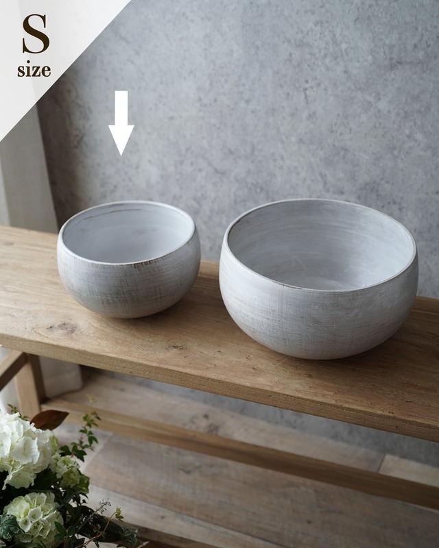 陶器植木鉢　ジュラグレイ　Φ18cm（底穴あり）