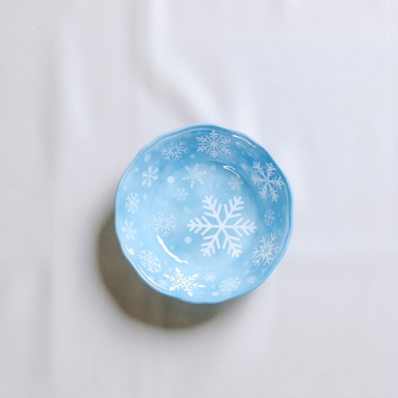 クリスマス ブルー メラミン皿 ボウル 直径18cm