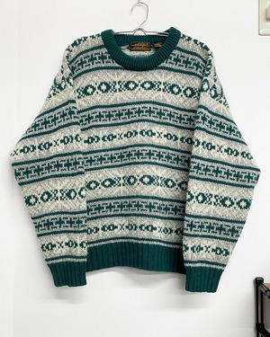 80-90sEddieBauer Nordic Wool Nylon Knit Sweater/L