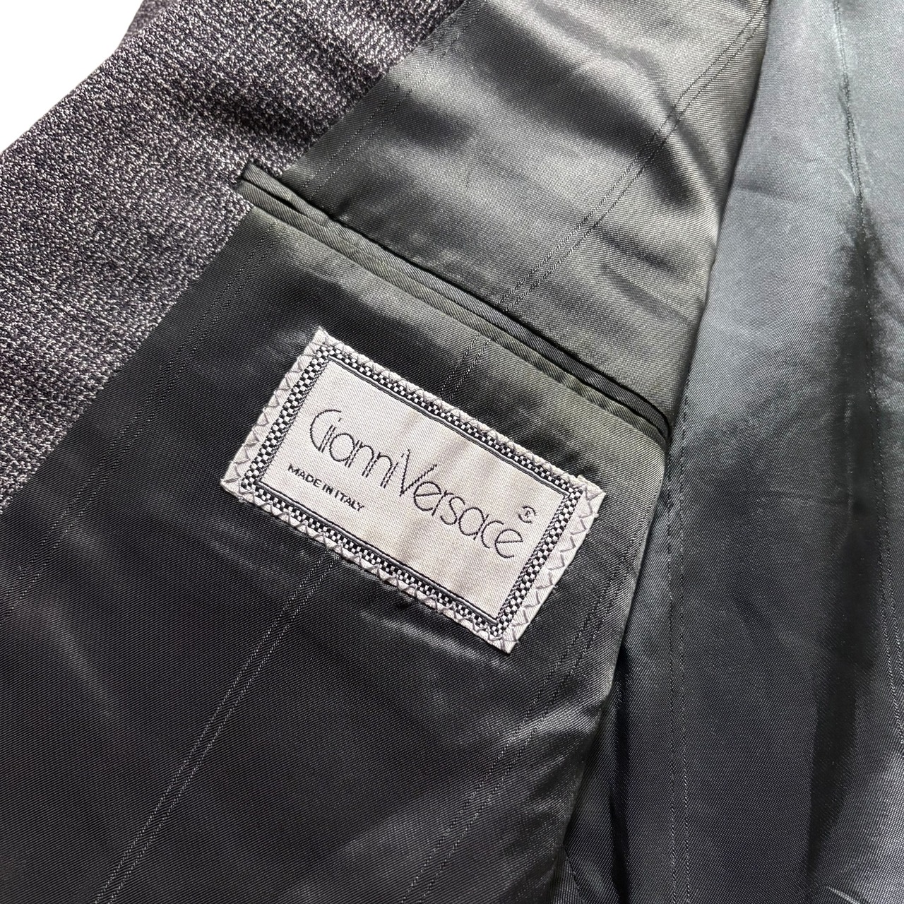 vintage GIANNI VERSACE glen check tailored jacket