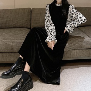 ベルベットロングワンピース