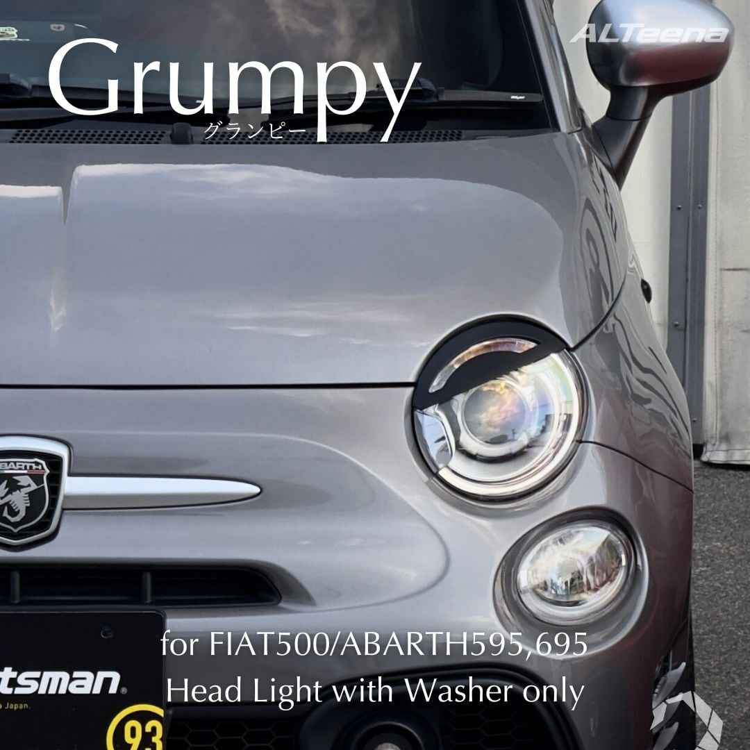 アバルト595 Grumpy Angry Eyelids Covers Angry Evil Eyes Covers ABARTH595;ABARTH695 Grumpyヘッド
