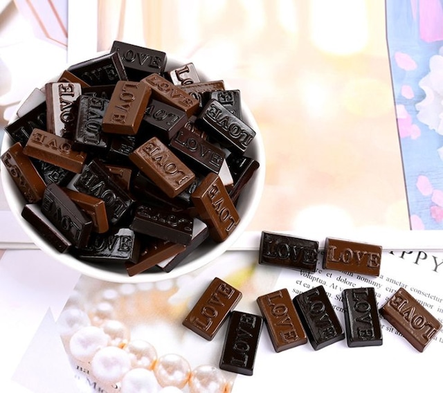 50個 板チョコレート スイーツデコパーツ お菓子A471