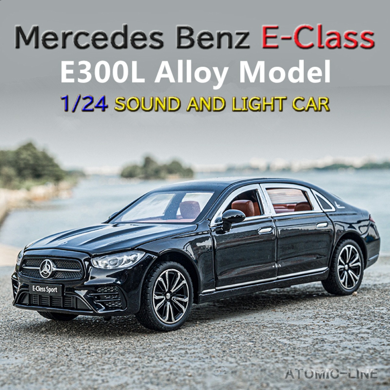 メルセデス ベンツ Eクラス 1/24 ミニカー 全3色 ライト点灯 エンジンサウンド 合金モデル 模型 ジオラマ