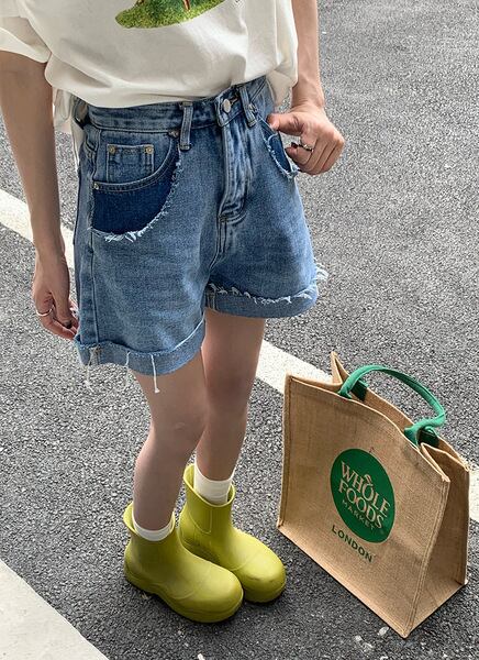 【新作】【送料無料】 夏の女性のための大きいサイズのレトロなデニム ショート パンツ 0330058232163