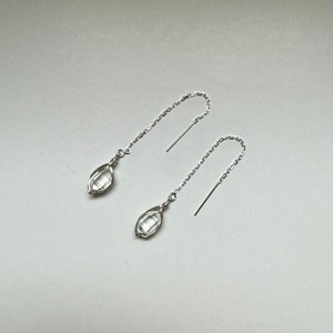 ハーキマーダイヤモンド　イヤリング　Harkimer Diamond earring silver 1