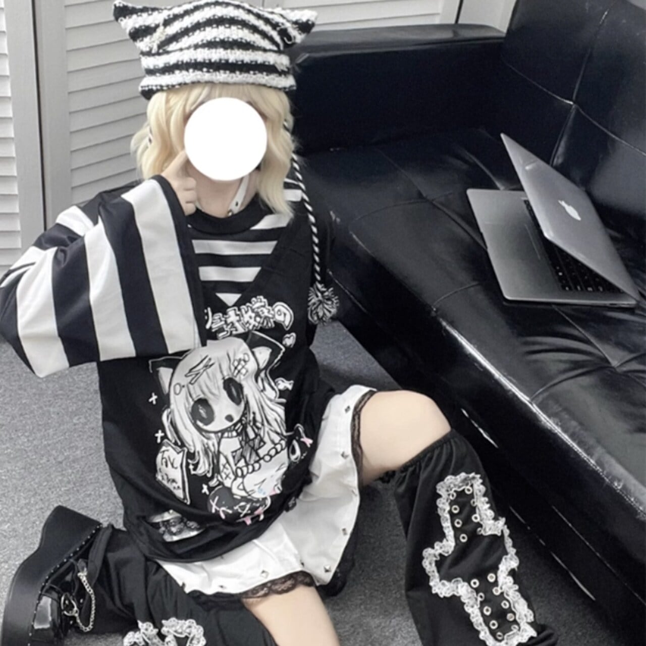 0時までタイムセール 国内発送 長袖 フェイクツーピース レッグカバー