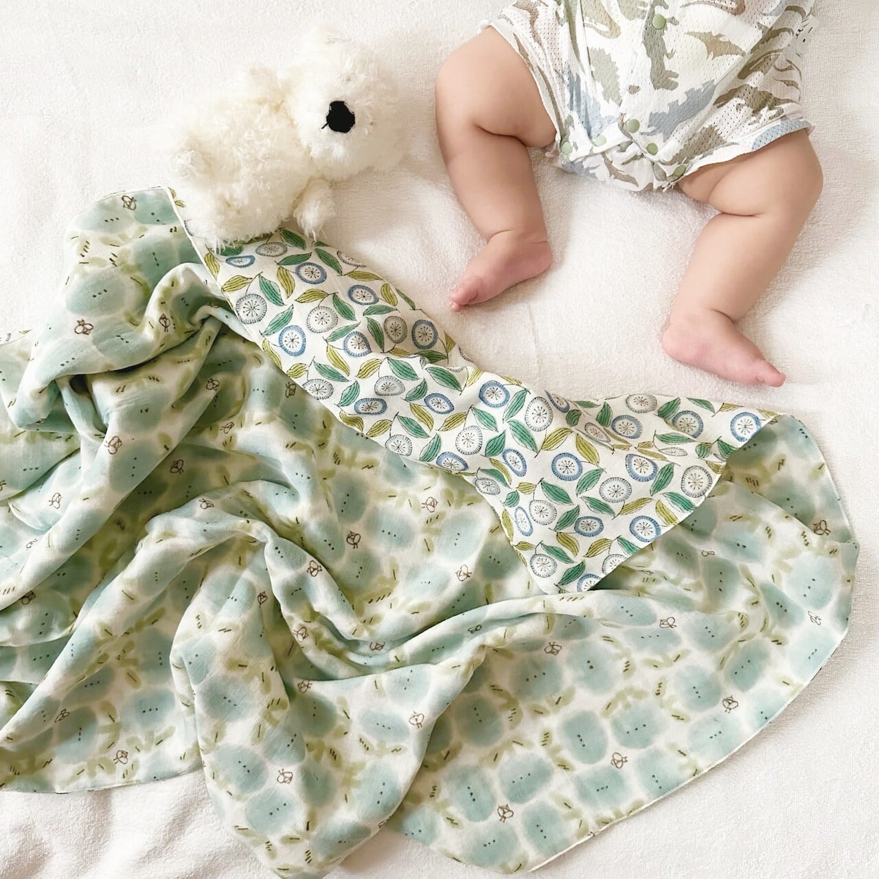 admi ふんわりガーゼケット Honey × Dance ブルー ad10