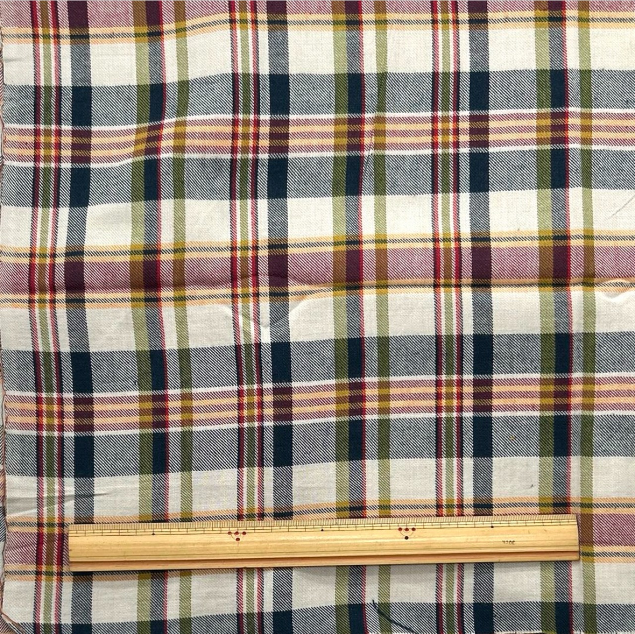 ★NY632◆2m◆1点限定◆綿100%マドラスツイル生地◆チェック◆カラフル