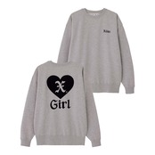 【X-girl】HEART CREWNECK SWEAT TOP【エックスガール】