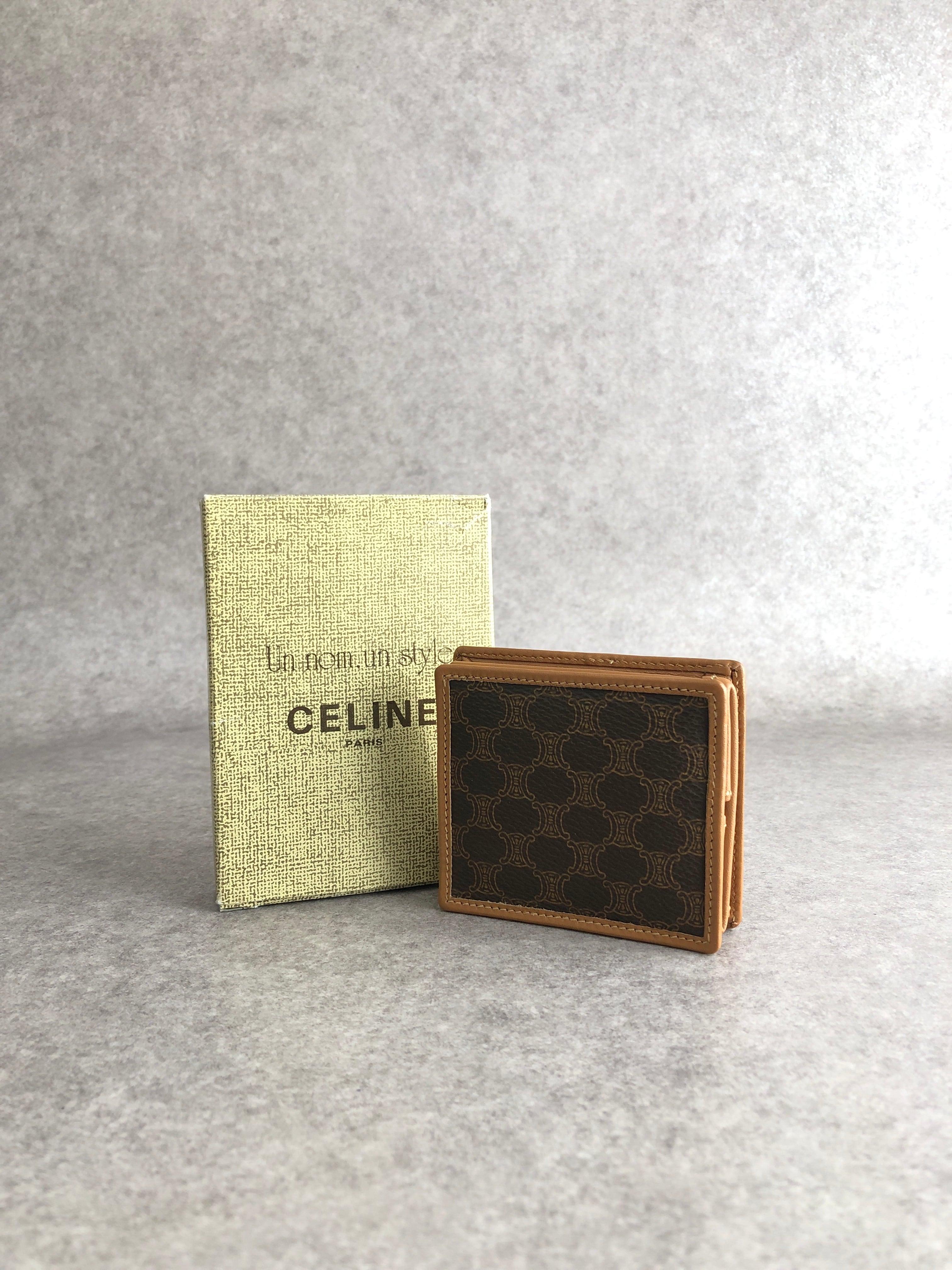 CELINE セリーヌ マカダム 財布 ブラウン PVCレザー コインケース