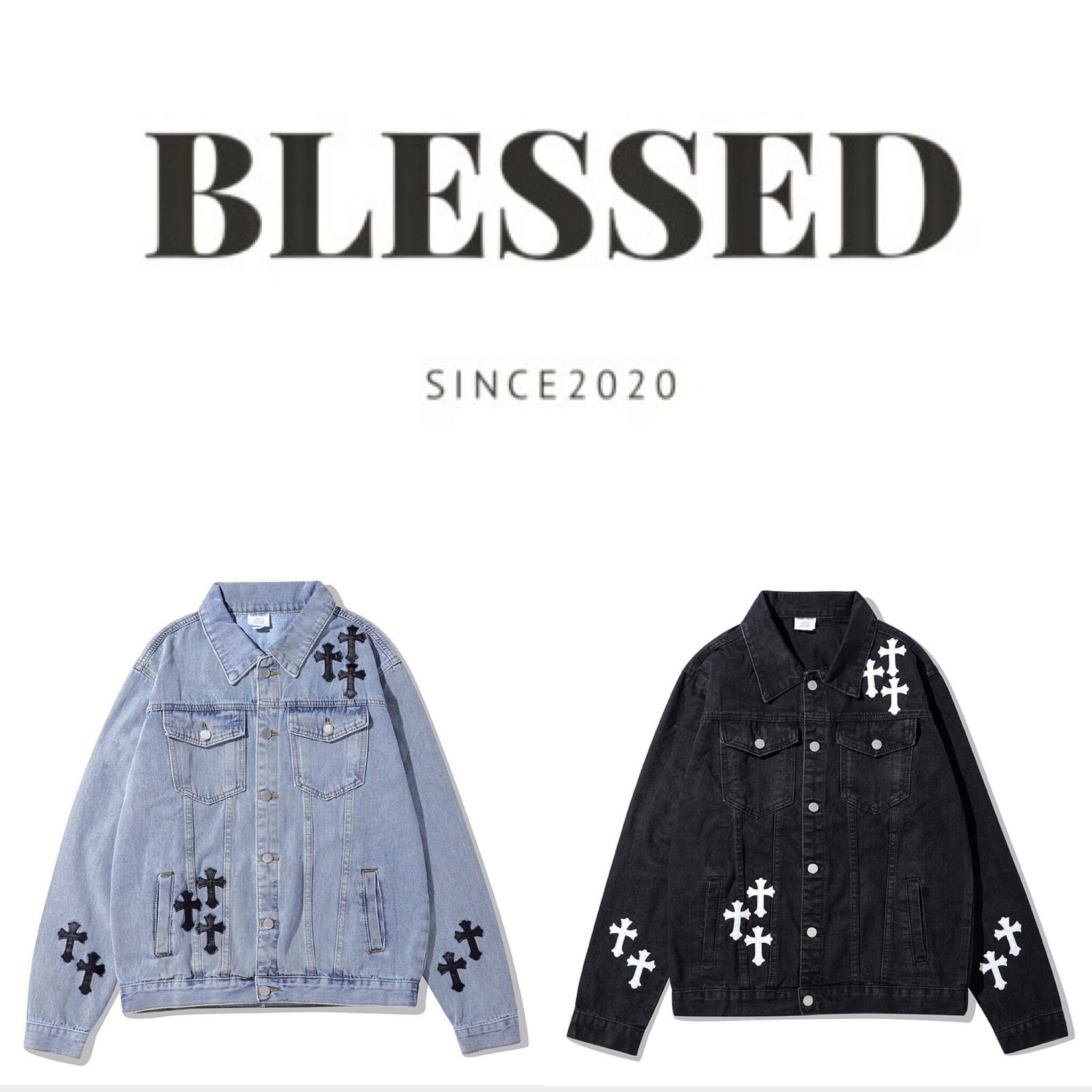 BLESSED cross denim jaket クロスパッチデニムジャケット | BLESSED