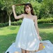 ✞ プリーツスリムストラップレス♥カワイイ♥花柄スカート ノースリーブドレス ワンピースサマー スウィート 夏物 フラワーデザイン スクウェア ✞ゴスロリ SM ミリ 甘ロリ クラロリ 和ロリ エレガント 黒ロリ 姫ロリ 華ロリ BB-BB1196860