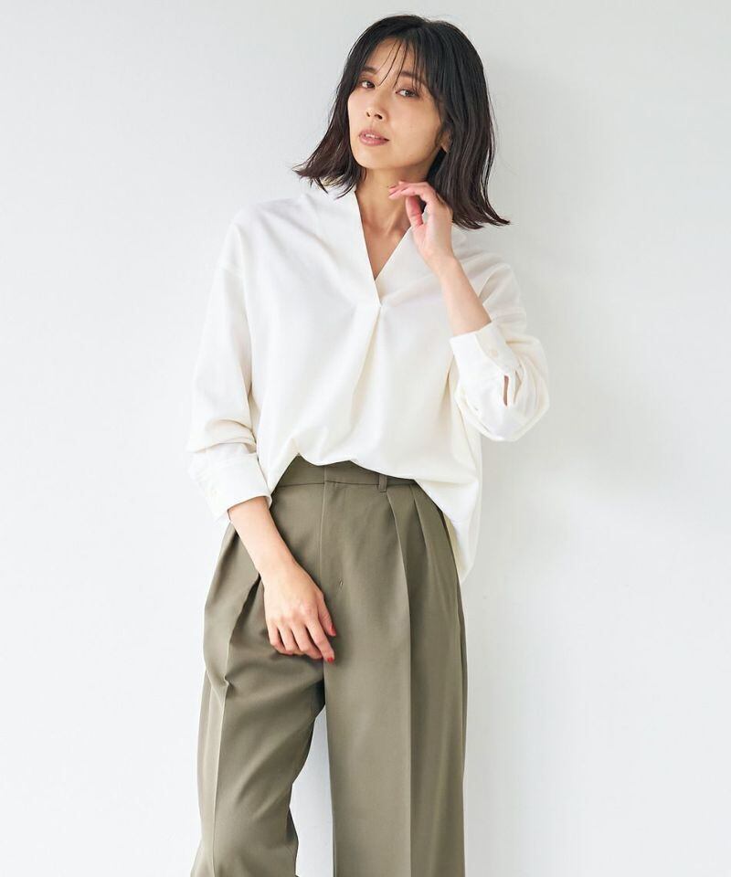 MICA&DEAL マイカアンドディール】SKIPPER BLOUSE スキッパーブラウス 