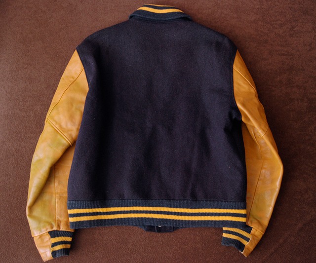 80s GOLDEN BEAR VARSITY JACKET M