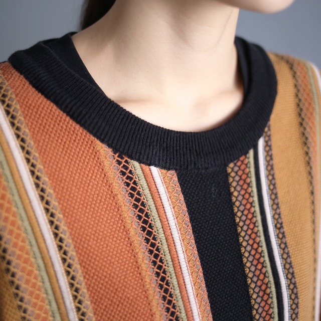 warm colors good pattern XXXL over size sweater
