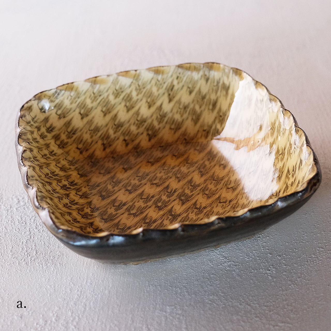 伊藤丈浩 Takehiro Ito スリップウェア 角鉢小 no.1a | les trois