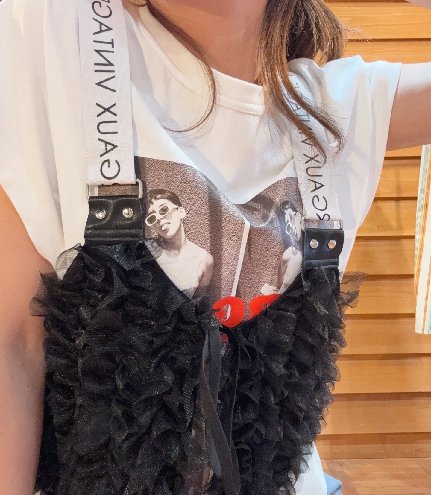 マルゴビンテージ MARGAUX VINTAGE 転写プリント ノースリーブTEE