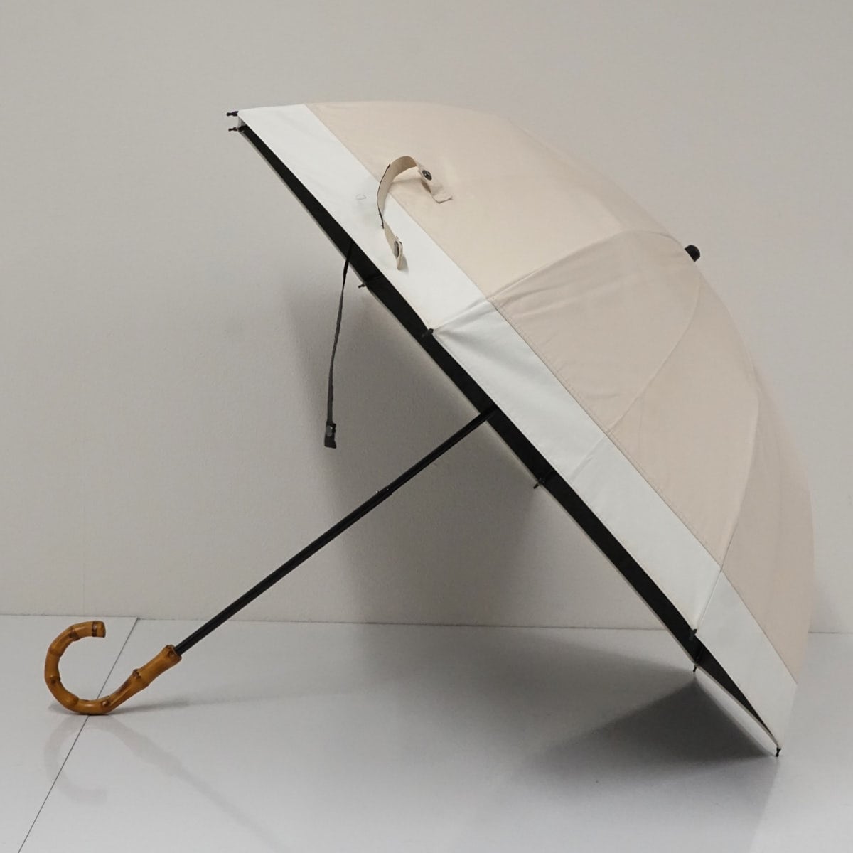 完全遮光折りたたみ日傘 芦屋ロサブラン USED品 2段ショート コンビ