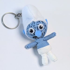 【 Smurf ( スマーフ ) 】 Voodoo doll KeyHolder / ブードゥー人形 / 身代わり人形 /お守り人形  〚アメリカン雑貨 アメトイ〛