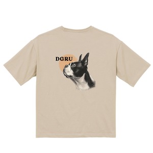 ボストンテリア　バックプリント　Tシャツ