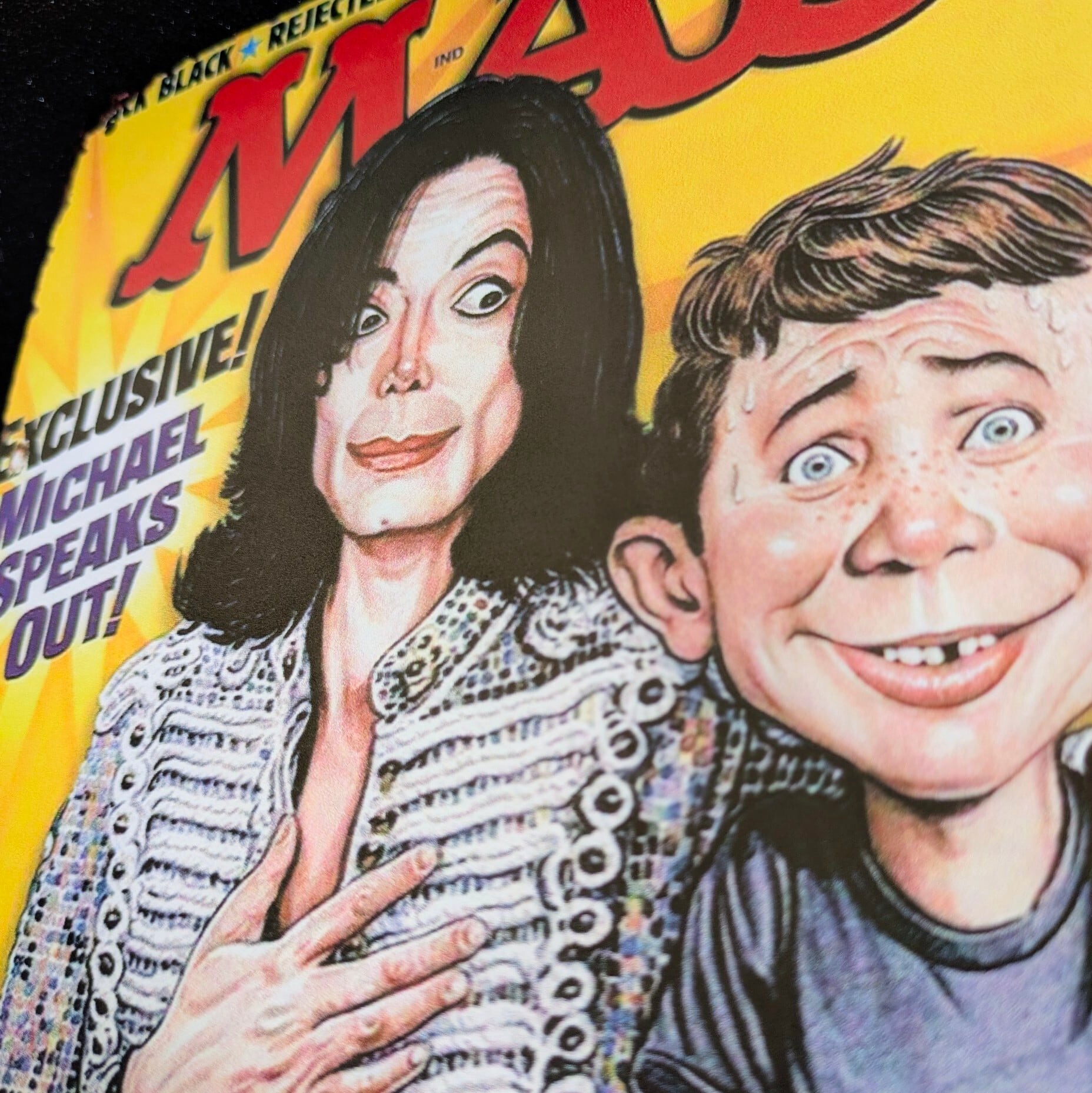 送料無料!ちょうどいいブリキ看板 【 MAD / マッド マガジン】『 Michael Jackson マイケル・ジャクソン 』 METAL SIGN / メタルサイン / ブリキ看板 / サインボード / ビンテージ加工〚アメリカン雑貨 アメトイ〛