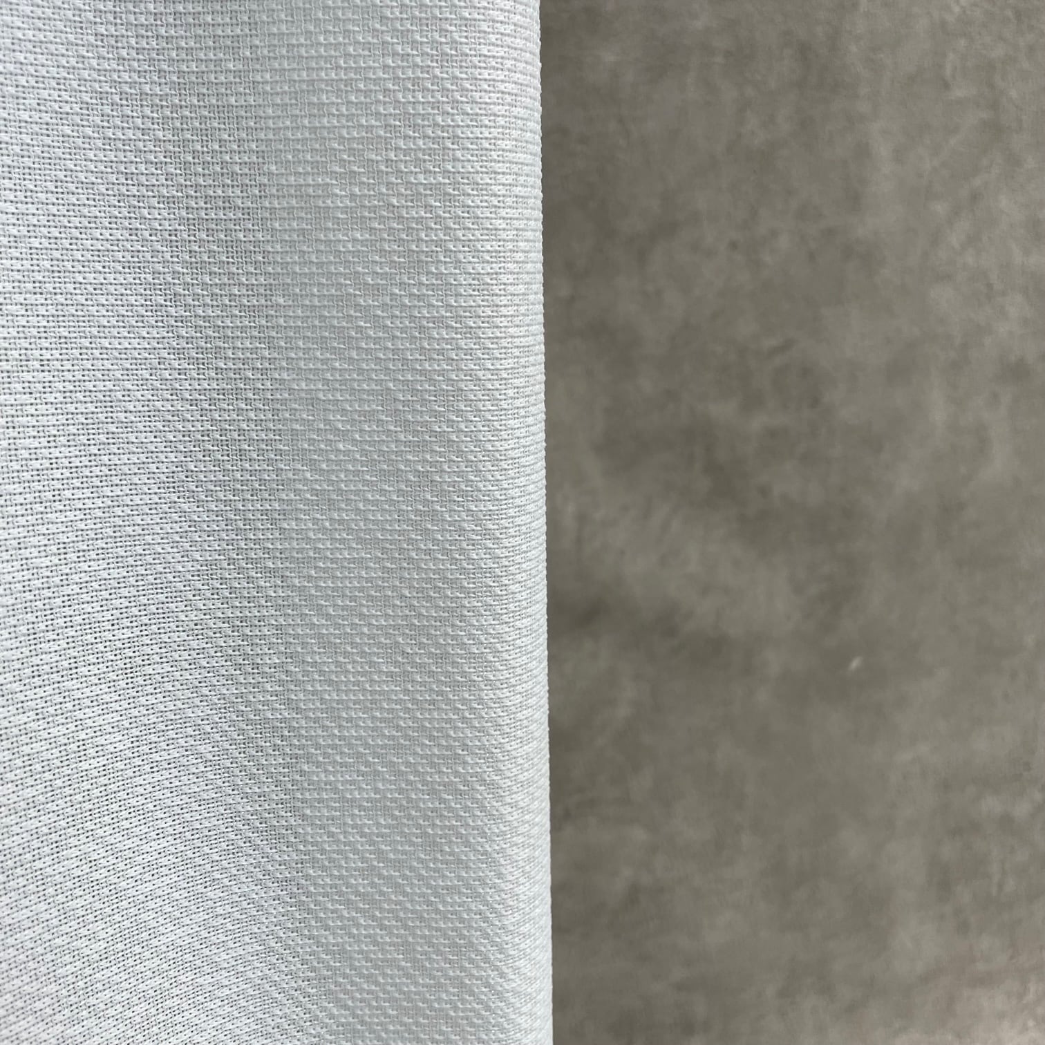 ミラー プレーン ホワイト／レースカーテン／1.5倍ヒダ／両開き（2枚1